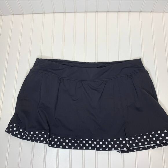 Lands End Black Mini Skort Swim Bottom Sz 20W - Picture 1 of 5